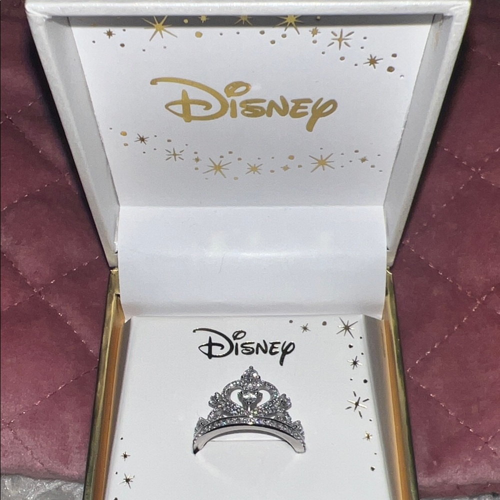 Disney Silver Tiara Ring with Sparkling Accents